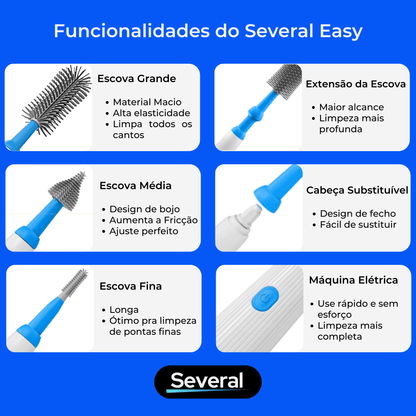 Escova Elétrica Several Easy para Limpeza de Garrafas e Bicos